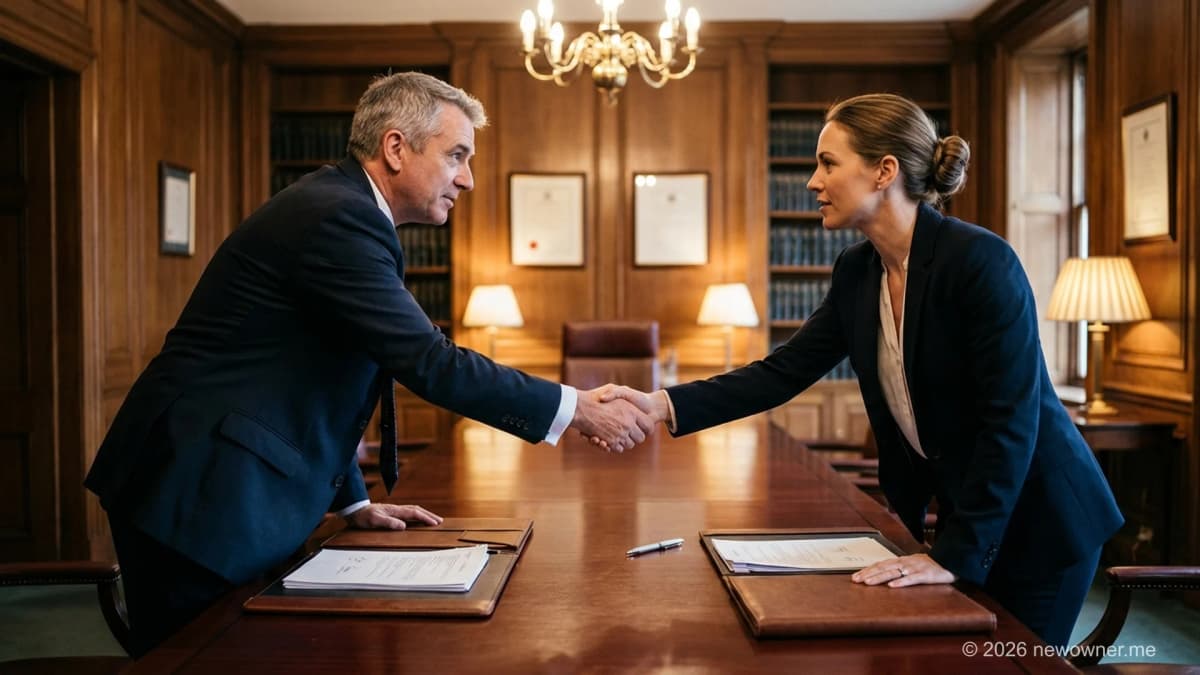 Contract exchange and deal completion for UK business sale